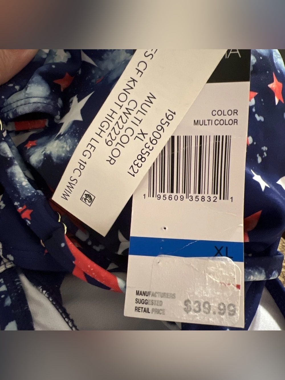 California Waves Women Juniors' Splatter-Star Cut-Out One-Piece Size XL $39.99 - Picture 4 of 5